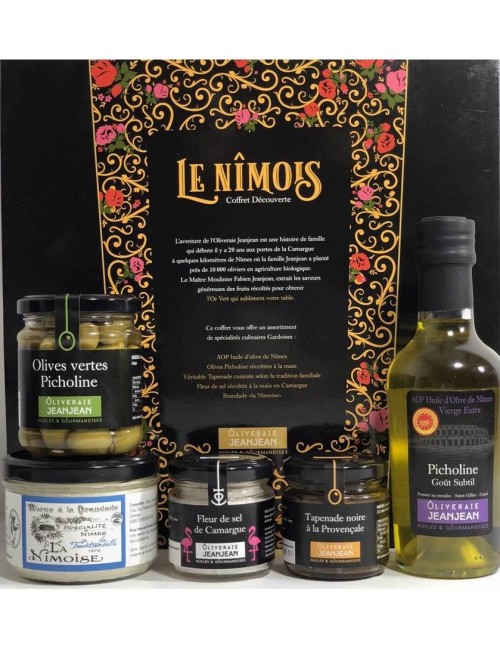 Coffret cadeau La Drôme : huile de noix, de lavandin, mayonnaise
