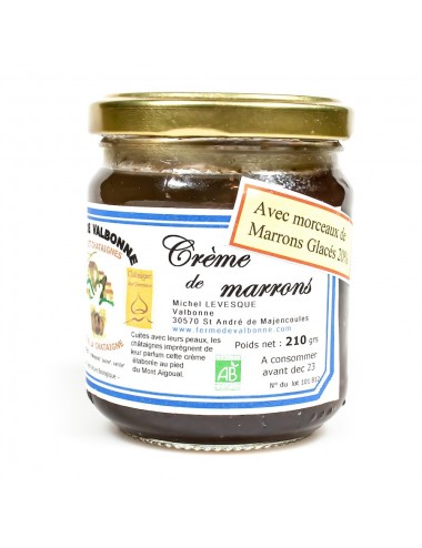 Crème de marrons glacés BIO 210g - Ferme de Valbonne