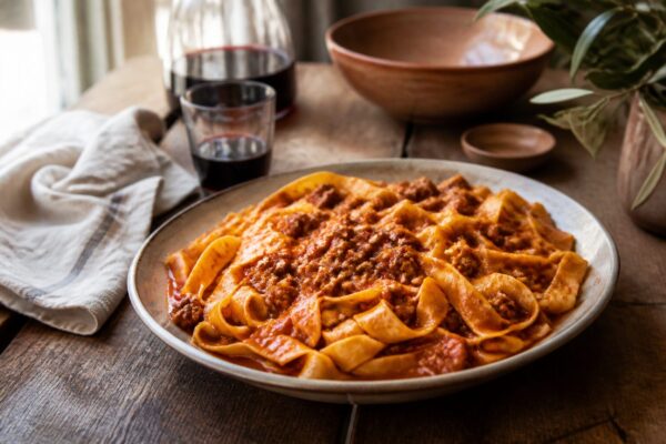 Pappardelle fraîches maison au ragù de viande