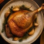 Cuisse de canard au four dorée et croustillante