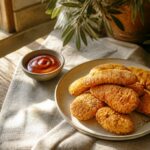 Tenders maison croustillants servis sur une table provençale