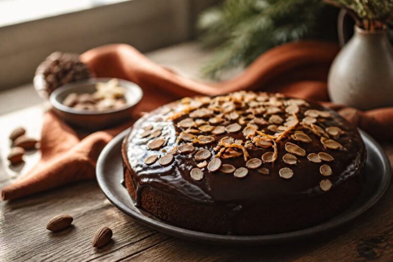 Gâteau de Noël moelleux au chocolat et aux épices