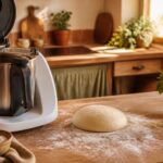 Pâte à pizza thermomix, boule de pâte fraîchement pétrie