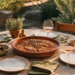 Recette d'été plat unique servie en extérieur