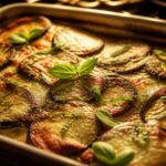 aubergines grillées au four à l'italienne gratinées mozzarella et basilic