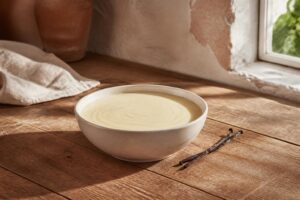 bol de crème anglaise recette maison onctueuse avec gousse de vanille