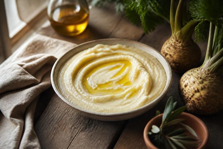 Purée de céleri rave : fondante à l’huile d’olive