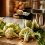 Chou-fleur détaillé en fleurettes avant cuisson à la cocotte-minute